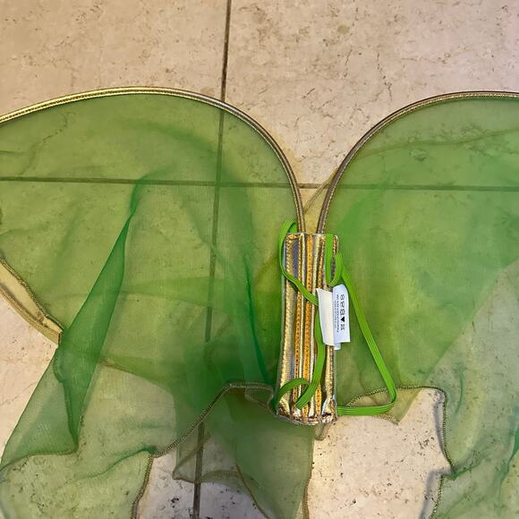 Teetot Tinker Bell Fairy Leaf Halloween Costume Wings Green Gold Child Small 5/6 - Picture 13 of 14